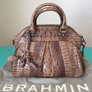 Brahmin Louise Rose Leather Satchel